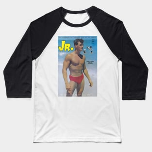 JR. JUNIOR feat Darryl Powers - Vintage Physique Muscle Male Model Magazine Cover Baseball T-Shirt